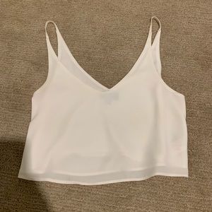 White Topshop crop top cami